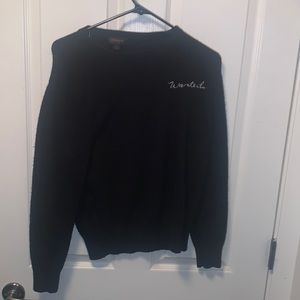 Pre Loved Coach Wanted Intarsia Sweater in Black Wool Women Black M